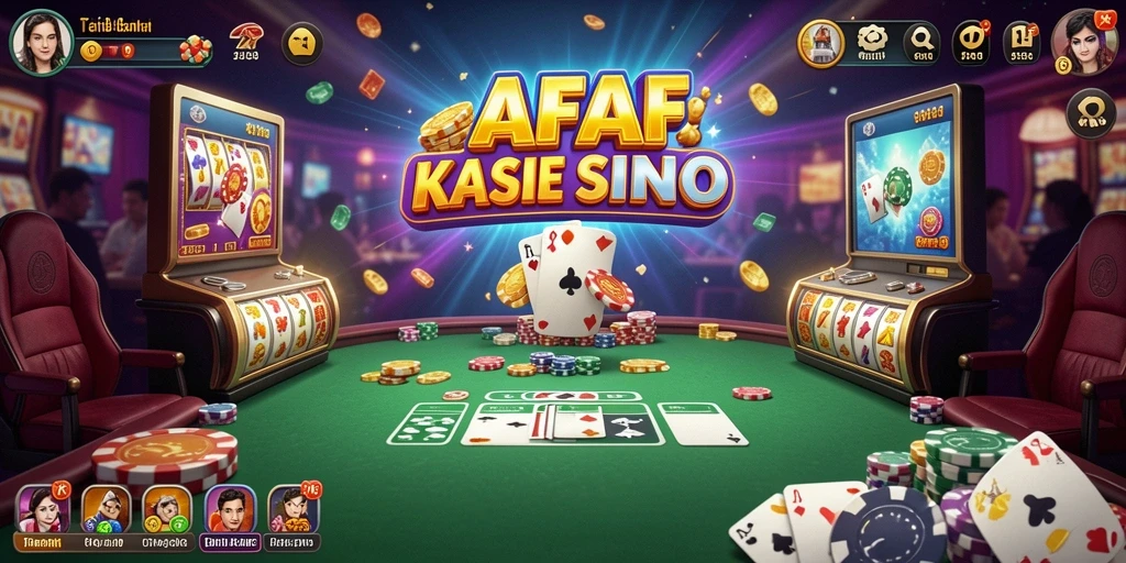 Tampilan gameplay mendebarkan dari AFAF yang menghadirkan suasana kasino.