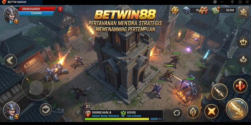 Menara pertahanan beraksi dalam pertempuran strategis.