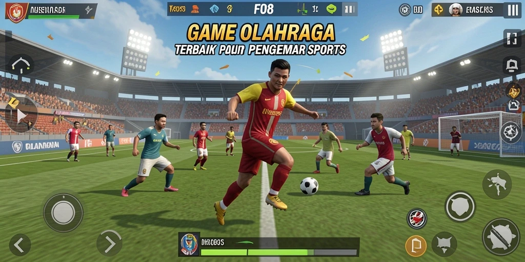 Tampilan gameplay FO8 yang menegangkan dan seru saat bermain olahraga.