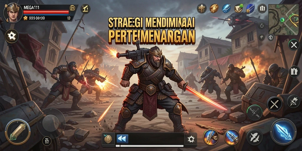 Screenshot gameplay MEGA111 menampilkan aksi strategi mendebarkan.
