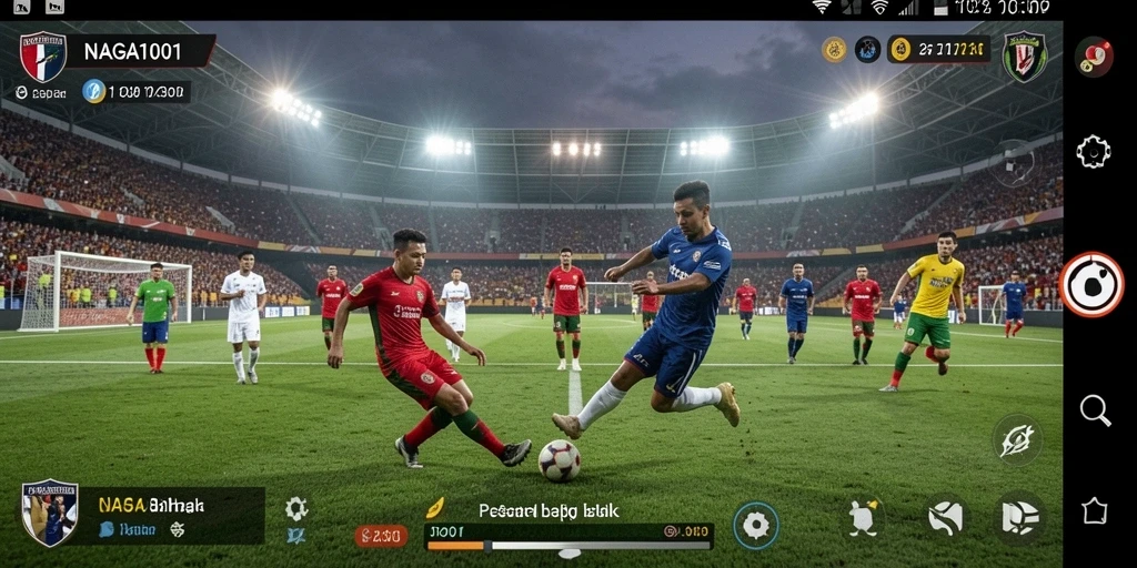 Gameplay seru NAGA1001 dalam momen pertandingan sepak bola.
