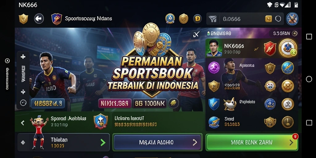 Screenshot NK666 menampilkan antarmuka taruhan olahraga yang menarik.