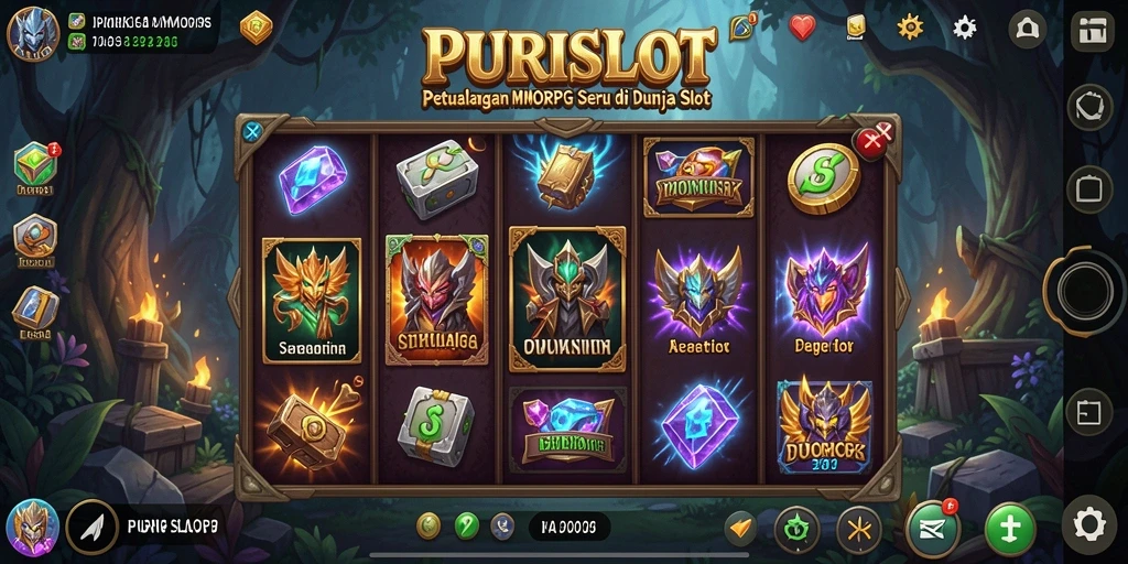 Screenshot gameplay PURISLOT yang menunjukkan aksi menarik di dunia MMORPG.