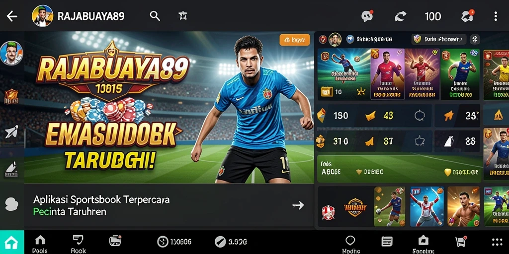 Tampilan menarik dari gameplay aplikasi Sportsbook RAJABUAYA89.