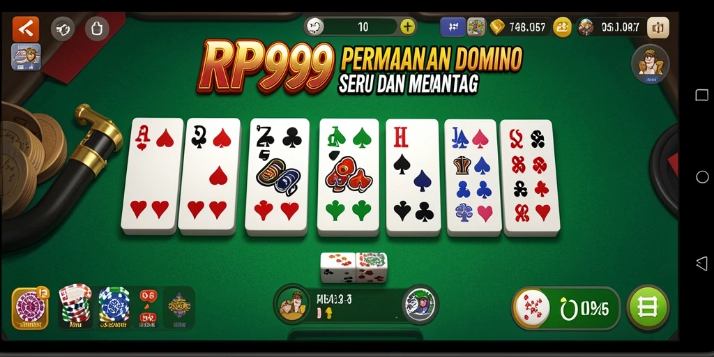 Tampilan gameplay Domino yang seru dan menantang di RR999.