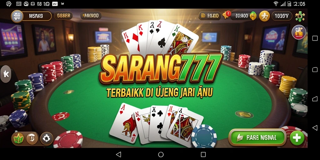 Tampilan mendebarkan dari permainan Poker di SARANG777.