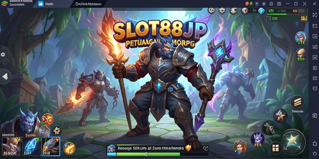 Screenshot menunjukkan aksi seru permainan MMORPG SLOT88JP.