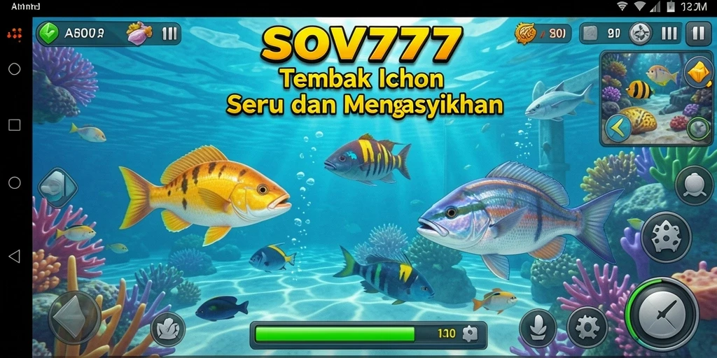 Gameplay seru dengan penembakan ikan berwarna-warni dan tantangan menarik.