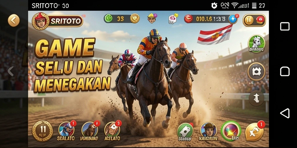 Screenshot SRITOTO menampilkan momen balapan yang menegangkan dan seru.