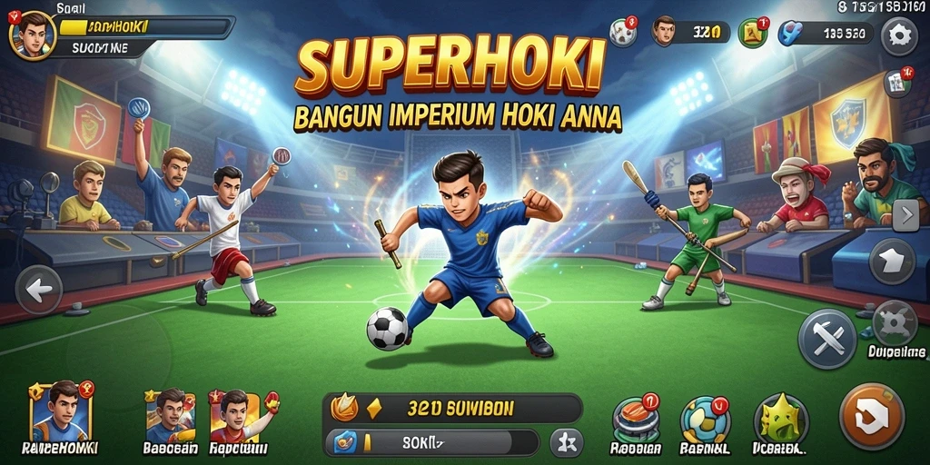 Gameplay menarik di <strong>SUPERHOKI</strong> yang menampilkan tim hoki Anda beraksi.