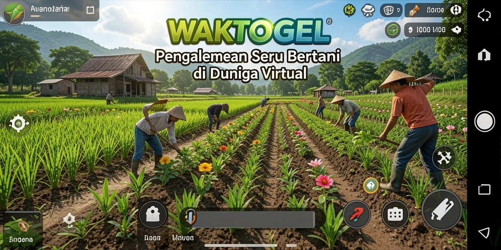 Screenshot menampilkan gameplay seru bertani di WAKTOGEL.
